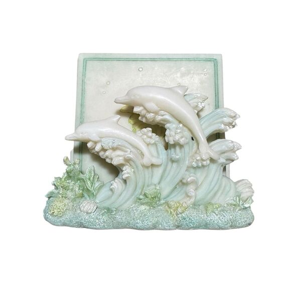 Dolphin Coaster Set Vintage Decor Coastal - Picture 1 of 9